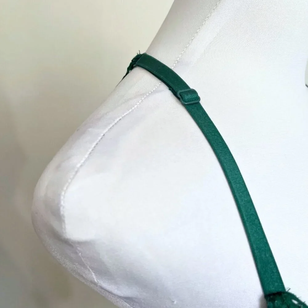 VICTORIA'S SECRET FOREST GREEN VERY SEXY PUSH-UP PIGEONNANT RACERBACK LACE BRA - Picture 7 of 10